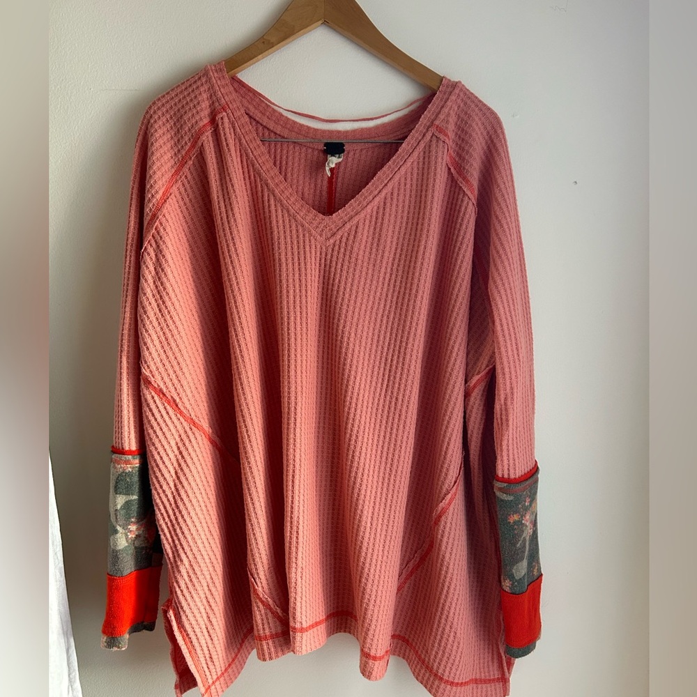 Free People Long Sleeve Shirt M Oversized